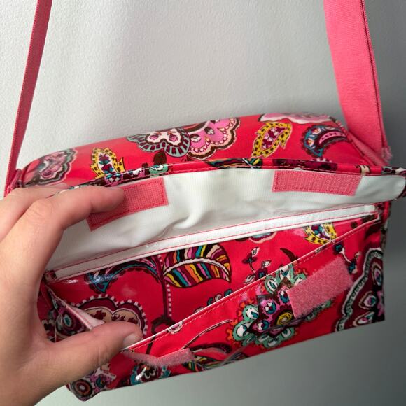 Vera Bradley Call Me Coral Floral Print Insulated Crossbody Lunch Tote Bag - Picture 5 of 8